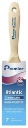 Premier Atlantic 17351 Paint Brush, 2 in W, Beavertail Varnish Brush, 2-11/16 in L Bristle, Nylon/Polyester Bristle