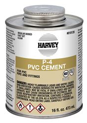 Harvey 018120-12 Solvent Cement, 16 oz Can, Liquid, Clear