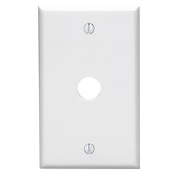 Leviton 001-88017-000 Wallplate, 4-1/2 in L, 2-3/4 in W, 1 -Gang, Thermoset, White, Smooth