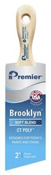 Premier Brooklyn 17306 Paint Brush, 2 in W, Short Sash Brush, 2-3/4 in L Bristle, Polyester Bristle