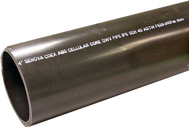 JM Eagle 27367 Pipe, 1-1/2 in, 10 ft L, DWV,Solvent Weld, SCH 40 Schedule, ABS