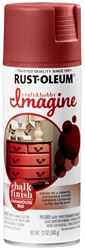 Rust-Oleum Imagine 353728 Craft Spray Paint, Chalk, Farmhouse Red, 12 oz, Can