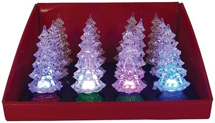 Hometown Holidays 21323 Christmas Ornament Assortment, Christmas Tree, LED Bulb, Pack of 12