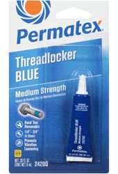 Permatex 24200 Threadlocker, 6 mL Bottle, Liquid, Blue