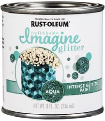 Rust-Oleum Imagine Craft & Hobby 350118 Intense Paint, Glitter Aqua, 8 oz, Can