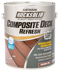 Rust-Oleum 350059 Deck Refresh Toner, Flat/Matte, Redwood, Liquid, 1 gal