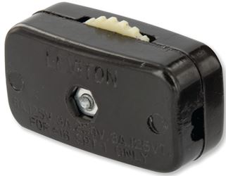 Leviton C30-00423-03K Cord Switch, 3/6 A, 125/250 V, Brown