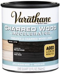 Varathane 347105 Charred Accelerator, Charred, Black, Liquid, 1 qt