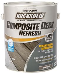 Rust-Oleum 350007 Deck Refresh Toner, Flat/Matte, Gray, Liquid, 1 gal