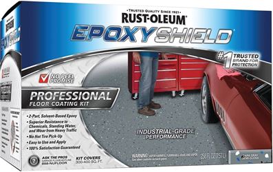 Rust-Oleum 238467 Floor Coating Kit, Semi-Gloss, Dark Gray, Liquid