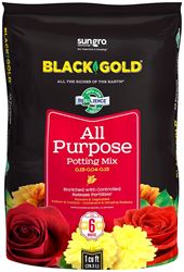 sun gro BLACK GOLD 1410102 1.0 CFL P Potting Mix, 1 cu-ft Coverage Area, Granular, Brown/Earthy, 70 Bag