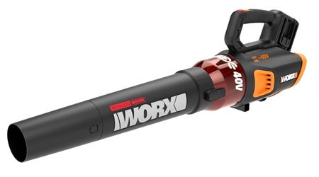 Worx WG584 Cordless Leaf Blower with Brushless Motor, Battery Included, 2.5 Ah, 40 V, Lithium-Ion, 3-Speed, 470 cfm Air