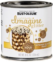 Rust-Oleum Imagine Craft & Hobby 345698 Intense Paint, Glitter Gold, 8 oz, Can