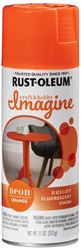 Rust-Oleum Imagine 345652 Craft Spray Paint, Neon Orange, 11 oz, Can