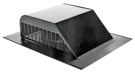 Lomanco LomanCool 750B Static Roof Vent, 16 in OAW, 50 sq-in Net Free Ventilating Area, Aluminum, Black, Pack of 6