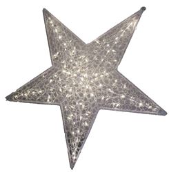 Hometown Holidays 4735-T Star Spun Glass Decor, LED Bulb, Pack of 2