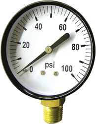 Green Leaf SG1004PK1 Standard Dry Pressure Gauge, 4 in Dial, 100 psi