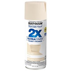 Rust-Oleum Painters Touch 2X Ultra Cover 334073 Spray Paint, Satin, Ivory Silk, 12 oz, Aerosol Can