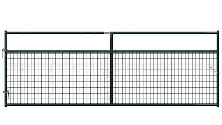 Behlen Country 40132122 Wire-Filled Gate, 144 in W Gate, 50 in H Gate, 6 ga Mesh Wire, 2 x 4 in Mesh, Green