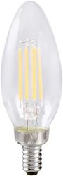 Sylvania 40796 Natural LED Bulb, Decorative, B10 Blunt Tip Lamp, 60 W Equivalent, E12 Lamp Base, Dimmable, Clear