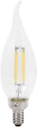 Sylvania 40791 Natural LED Bulb, Decorative, B10 Bent Tip Lamp, 40 W Equivalent, E12 Lamp Base, Dimmable, Clear