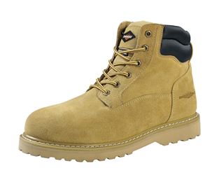 Diamondback Work Boots, 9, Extra Wide W, Tan, Suede Leather Upper, Lace-Up Closure, With Lining