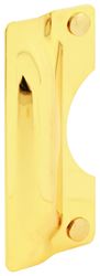 Defender Security U 9502 Entry Door Latch Shield, 7 in L, 3 in W, Steel, Brass