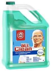 Mr Clean 23124 Cleaner, 128 oz, Bottle, Liquid, Febreze Meadows, Rain, Green