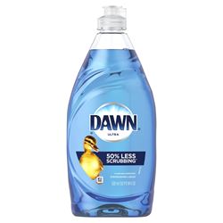 Dawn Ultra 80736874 Dishwashing Detergent, 18 oz, Bottle, Liquid, Pleasant, Clear to Blue
