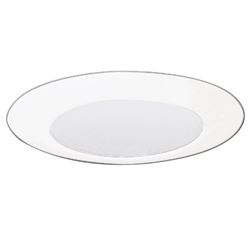 Halo 70P Recessed Light Trim, Albalite Glass Lens, Metal Body, White