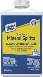 Klean Strip QKSP94005 Mineral Spirit Thinner, Liquid, Solvent, Light Yellow, 1 qt, Can