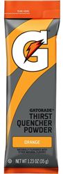 Gatorade 04701 Thirst Quencher Sports Drink Mix, Water, Powder, Orange, 1.23 oz Packet, Pack of 10