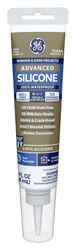 GE Advanced Silicone 2 2810435 Window & Door Sealant, Clear, 24 hr Curing, 2.8 fl-oz Squeeze Tube, Pack of 12