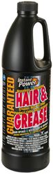Instant Power 1969 Hair and Grease Drain Opener, Liquid, Clear, Odorless, 1 L Bottle, Pack of 12