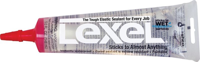 Sashco 13013 Elastic Sealant, Clear, 7 days Curing, 0 to 120 deg F, 5 oz, Squeeze Tube