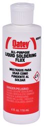Oatey 30106 Soldering Flux, 4 oz, Liquid, Light Yellow