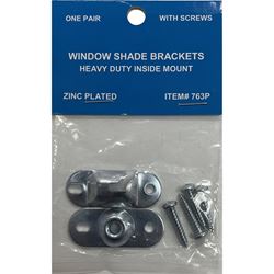 ralph friedland 763 Roller Shade Bracket, Steel, Zinc, For: 15/16 to 1-1/4 in Roller, 1/PR