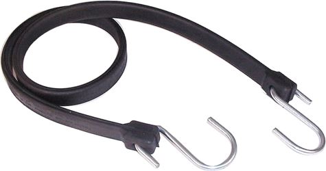 Keeper 06245 Strap, 3/4 in W, 45 in L, EPDM Rubber, Black, S-Hook End, Pack of 10
