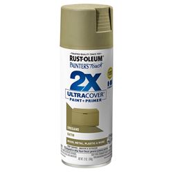 Rust-Oleum Painters Touch 2X Ultra Cover 334077 Spray Paint, Satin, Oregano, 12 oz, Aerosol Can