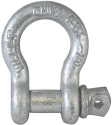 Fehr 3/8 Anchor Shackle, 3/8 in Trade, 0.75 ton Working Load, Commercial Grade, Steel, Galvanized