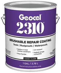 Geocel 2310 Series GC65300 Brushable Repair Coating, Liquid, Crystal Clear, 1 gal, Can, Pack of 4