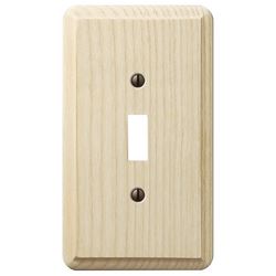 Amerelle 401T Wallplate, 5-1/4 in L, 3 in W, 1 -Gang, Ash Wood, Unfinished