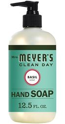 Mrs. Meyers 14104 Hand Soap, Liquid, Colorless, Basil, 12.5 oz Bottle