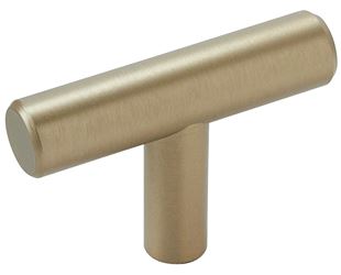 Amerock Bar Pulls Series BP19009BBZ Cabinet Knob, 1-3/8 in Projection, Carbon Steel, Golden Champagne