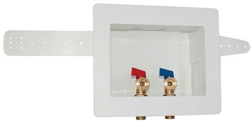 Eastman 60243 Washing Machine Outlet Box, 1/2, 3/4 in Connection, Brass