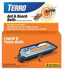 Terro T360 Ant and Roach Bait, 1.44 fl-oz Liquid, 0.28 oz Paste, Pack