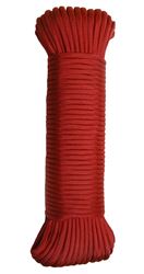 Lehigh NPC5503250R Paracord, 5/32 in Dia, 50 ft L, 110 lb Working Load, Nylon, Red