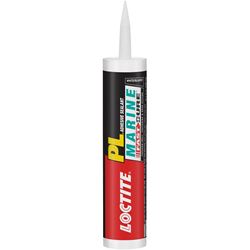 Loctite PL Marine 2016891 Adhesive Sealant, White, 24 hr Curing, 32 to 100 deg F, 10.1 fl-oz Cartridge