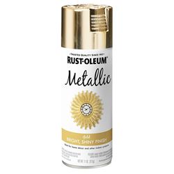 Rust-Oleum 340647 Metallic Spray Paint, Gloss, Gold, 11 oz, Aerosol Can