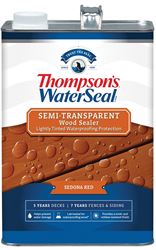 Thompsons WaterSeal TH.092401-16 Wood Sealer, Semi-Transparent, Liquid, Sedona Red, 1 gal, Pack of 4